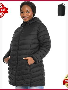 Plus Size Packable Puffer Jacket Lightweight Winter Coat 1X-6X